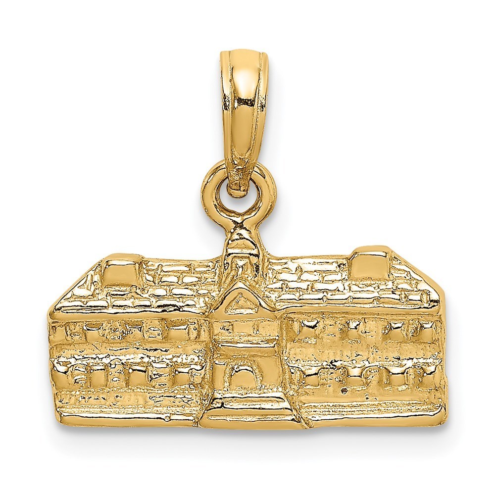 14k Yellow Gold Travel 3d Wren Buildings Williamsburg, Va Charm